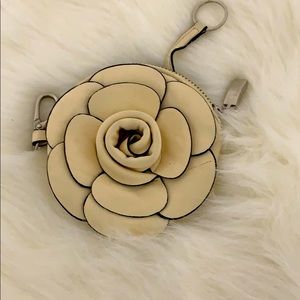 Leather Flower Coin Purse